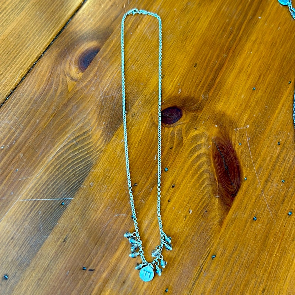 Sterling silver chai/ life necklace.